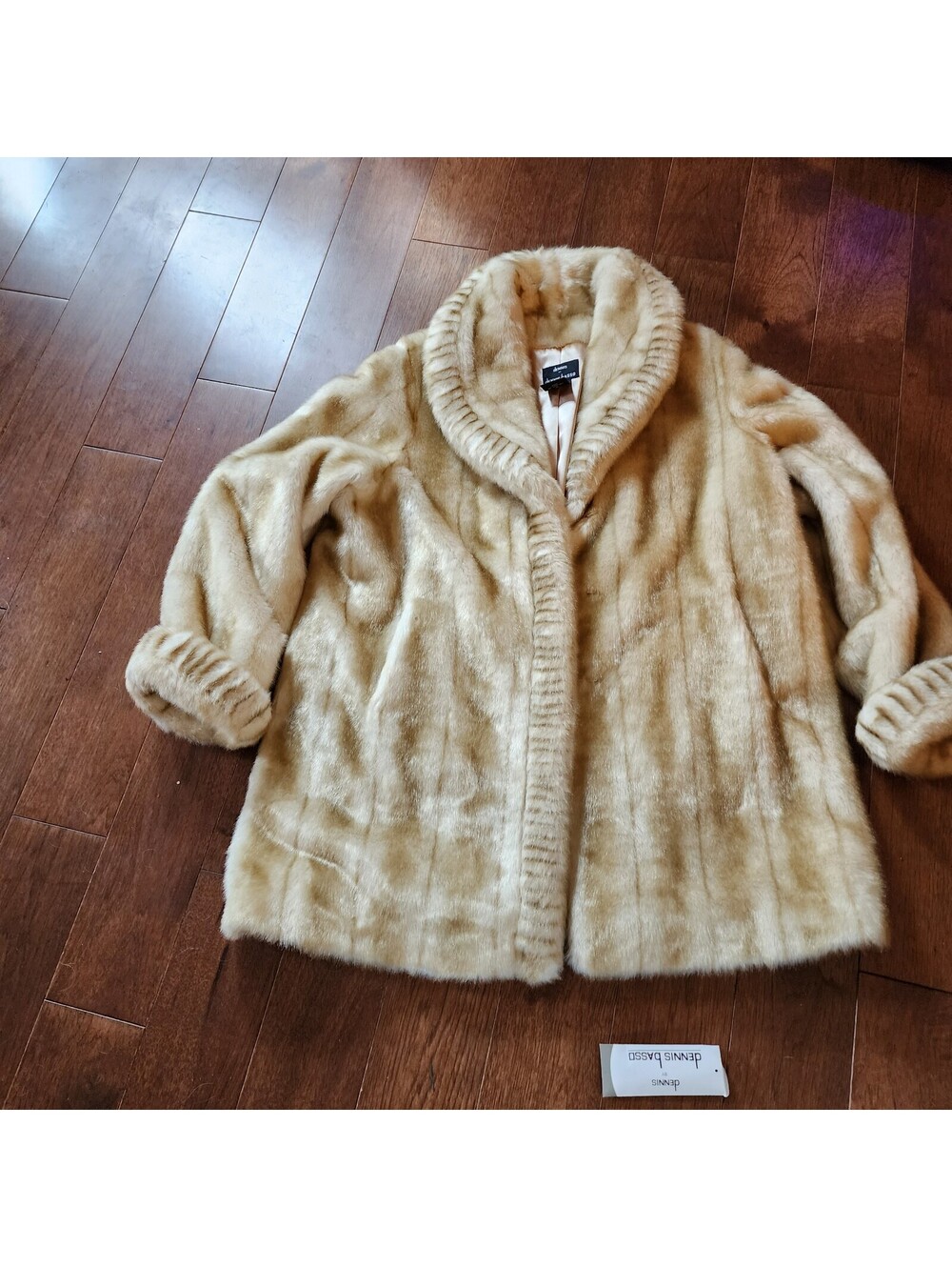 Dennis Basso Women’s Ivory Faux Fur Coat Size XL New Without Tags
